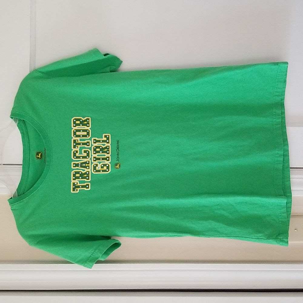 John Deere Tractor Girl Short Sleeve Top Tshirt XL